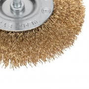Щетка дисковая для дрели витая латунированная проволока 100мм Kranz KR-91-1231 KR-91-1231