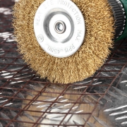 Щетка дисковая для дрели витая латунированная проволока 100мм Kranz KR-91-1231 KR-91-1231
