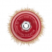 Щетка чашечная для УШМ витая латунированная проволока 125мм М14 Kranz KR-91-1210 KR-91-1210