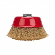 Щетка чашечная для УШМ витая латунированная проволока 125мм М14 Kranz KR-91-1210 KR-91-1210