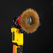 Щетка чашечная для УШМ витая латунированная проволока 125мм М14 Kranz KR-91-1210 KR-91-1210