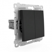 Переключатель проходной 2-кл. СП Pixel 10А IP20 механизм карбон TOKOV ELECTRIC TKE-PX-P2-C14 TKE-PX-P2-C14