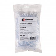 Дюбель-хомут ДХП 14-6 нейлон бел. (уп.100шт) Fortisflex 59388 59388