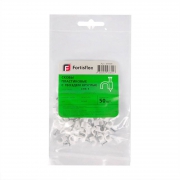 Скоба крепежная круглая с гвоздем СПК d6мм пластик. (уп.50шт) Fortisflex 49458 49458