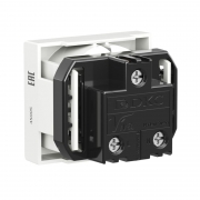 Розетка 1-м СП Viva 2мод. защ. шторки с заземл. бел. DKC 45005 45005