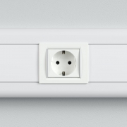 Розетка 1-м СП Viva 2мод. защ. шторки с заземл. бел. DKC 45005 45005