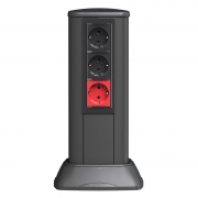 Розетка 1-м СП Viva 2мод. защ. шторки с заземл. красн. DKC 45015 45015