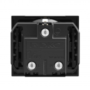 Розетка 1-м 2мод. Viva 16А IP20 2P+E с заземл. защ. шторки черн. DKC 45205 45205