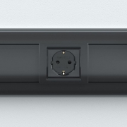 Розетка 1-м 2мод. Viva 16А IP20 2P+E с заземл. защ. шторки черн. DKC 45205 45205