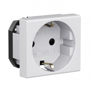 Розетка 1-м СП Viva 2мод. защ. шторки с заземл. сер. DKC 45025 45025