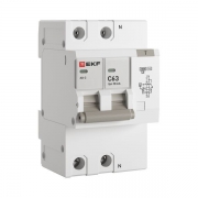 Выключатель автоматический дифференциального тока C 63А 30мА тип AC 6кА АД-2 (электрон.) защита 270В PROxima EKF DA2-6-63-30-pro DA2-6-63-30-pro