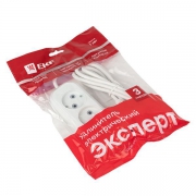 Удлинитель 3х2м без заземл. 10А IP20 Эксперт 2.2кВт ПВС 2х0.75 PROxima EKF UBA10-275-3-02 UBA10-275-3-02