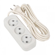 Удлинитель 3х3м без заземл. 10А IP20 Эксперт 2.2кВт ПВС 2х0.75 PROxima EKF UBA10-275-3-03 UBA10-275-3-03