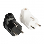 Вилка угловая 16А 250В с заземл. бел. EKF AVY16-10 AVY16-10