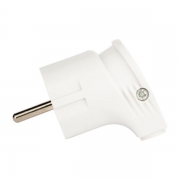 Вилка угловая 16А 250В с заземл. бел. EKF AVY16-10 AVY16-10