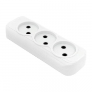 Колодка удлинителя 3-м без заземл. 10А Эксперт 2.2кВт EKF AKB10-3 AKB10-3