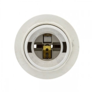 Патрон E27 пластик. с кольцом термостойкий пластик бел. EKF LHP-E27-r LHP-E27-r