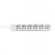 Удлинитель с сетевым фильтром 6х1.8м с заземл. 16А IP20 Блокбастер XL 3.2кВт ПВС 3х1 с выкл. PROxima EKF UFA16-310-6-018 UFA16-310-6-018