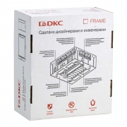 Щиток 8 мод. настенный FRAME с тонированной дверцей с 2 шинами PEN на 6 и 8 отв. бел. DKC F08W1WD F08W1WD