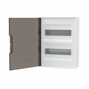 Щиток настенный 24мод. FRAME с тонированной дверцей с шин. PEN 2шт 8 отв. + 2шт 6 отв. бел. DKC F24W1WD F24W1WD