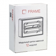 Щиток настенный 12мод. FRAME с тонированной дверцей с 2 шин PEN на 8+6 отверст. бел. DKC F12W1WD F12W1WD