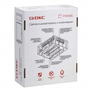 Щиток настенный 12мод. FRAME с тонированной дверцей с 2 шин PEN на 8+6 отверст. бел. DKC F12W1WD F12W1WD