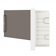 Щиток встраиваемый FRAME 12мод с тонированной дверцей с 2 шинами PEN на 6 и 8 отверст. бел. DKC F12B1WD F12B1WD