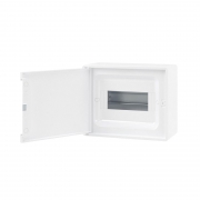 Щиток настенный FRAME 8мод. с бел. дверцей с 2 шинами PEN на 6 и 8 отверст. бел. DKC F08W1WW F08W1WW