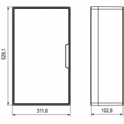 Щиток настенный FRAME 36мод. с бел. дверцей с 4 шинами PEN (2шт на 8 отверст. и 2шт на 10 отверст.) бел. DKC F36W1WW F36W1WW