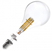 Лампа светодиодная филаментная RS F P45 E14 7W 220-240V 2700К 7Вт 810лм Ra 90 шар РС 15011245089 15011245089