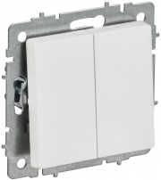Выключатель 2-кл. СП BRITE ВС10-2-0-БрАБ 10А механизм арктич. бел. IEK BR-V20-0-10-K91 BR-V20-0-10-K91
