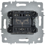 Выключатель 2-кл. СП BRITE ВС10-2-1-БрАБ 10А с индикацией механизм арктич. бел. IEK BR-V20-1-10-K91 BR-V20-1-10-K91