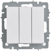 Выключатель 3-кл. СП BRITE ВС10-3-0-БрАБ 10А механизм арктич. бел. IEK BR-V30-0-10-K91 BR-V30-0-10-K91