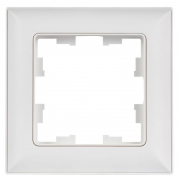 Рамка 1-м BRITE РУ-1-БрАБ арктич. бел./бел. IEK BR-M12-12-K91 BR-M12-12-K91