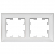 Рамка 2-м BRITE РУ-2-БрАБ арктич. бел./бел. IEK BR-M22-12-K91 BR-M22-12-K91