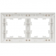 Рамка 2-м BRITE РУ-2-БрАБ арктич. бел./бел. IEK BR-M22-12-K91 BR-M22-12-K91