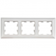 Рамка 3-м BRITE РУ-3-БрАБ арктич. бел./бел. IEK BR-M32-12-K91 BR-M32-12-K91