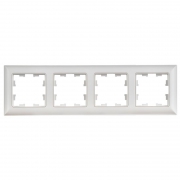Рамка 4-м BRITE РУ-4-БрАБ арктич. бел./бел. IEK BR-M42-12-K91 BR-M42-12-K91