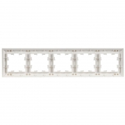 Рамка 5-м BRITE РУ-5-БрАБ арктич. бел./бел. IEK BR-M52-12-K91 BR-M52-12-K91