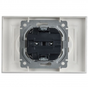 Розетка 2-м СП BRITE РС12-2-БрАБ 10А в сборе без заземл. без защ. шторок арктич. бел. IEK BR-R20-10-K91-F BR-R20-10-K91-F