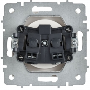 Розетка BRITE РС10-1-0-БрАБ 10А без заземл. без защ. шторок механизм арктич. бел. IEK BR-R10-10-K91 BR-R10-10-K91