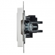 Розетка BRITE РС10-1-0-БрАБ 10А без заземл. без защ. шторок механизм арктич. бел. IEK BR-R10-10-K91 BR-R10-10-K91