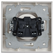 Розетка BRITE РСР10-1-0-БрАБ 10А в сборе без заземл. без защ. шторок арктич. бел. IEK BR-R10-10-K91-F BR-R10-10-K91-F