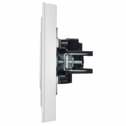 Розетка BRITE РСР10-1-0-БрАБ 10А в сборе без заземл. без защ. шторок арктич. бел. IEK BR-R10-10-K91-F BR-R10-10-K91-F