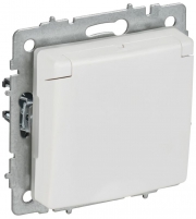 Розетка BRITE РСбш10-3-44-БрАБ 16А IP44 с заземл. защ. шторки с крышкой механизм арктич. бел. IEK BR-R16-16-44-K91 BR-R16-16-44-K91