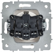 Розетка BRITE РС11-1-0-БрАБ 16А с заземл. без защ. шторок механизм арктич. бел. IEK BR-R11-16-K91 BR-R11-16-K91