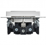 Розетка BRITE РС11-1-0-БрАБ 16А с заземл. без защ. шторок механизм арктич. бел. IEK BR-R11-16-K91 BR-R11-16-K91