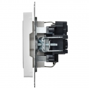 Розетка BRITE РС14-1-0-БрАБ 16А с заземл. защ. шторки механизм арктич. бел. IEK BR-R14-16-K91 BR-R14-16-K91