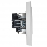 Розетка BRITE РСР14-1-0-БрАБ 16А в сборе с заземл. защ. шторки арктич. бел. IEK BR-R14-16-K91-F BR-R14-16-K91-F