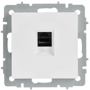 Розетка компьютерная СП BRITE РК10-БрАБ RJ45 кат.5E механизм арктич. бел. IEK BR-K10-1-K91 BR-K10-1-K91